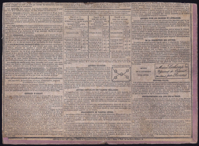 Almanach des Postes 1872.