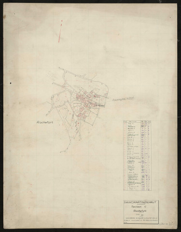 Section C dite de Rochefort, levé effectué du 22 au 29 juillet 1953.