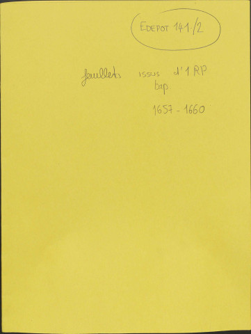 29 mai 1657-29 aout 1660.