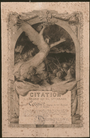 Citation à l'ordre de la IVe armée.