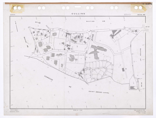 Section AC. Feuille renouvelée pour 1973. 2e édition à jour pour 1979.
