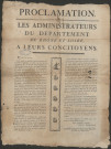Les Administrateurs du Département de Rhône et Loire à leurs concitoyens (19 juillet 1793).