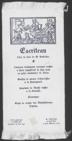 Menu du restaurant "Au Café Neuf" à Lyon.