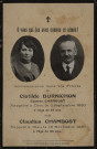 Clotilde Burnichon épouse Chambost (2 septembre 1930) et Claudius Chambost (19 novembre 1930).