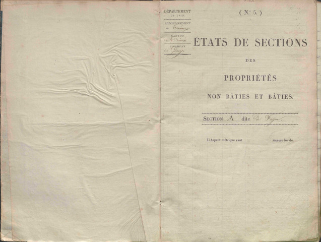 État de sections.