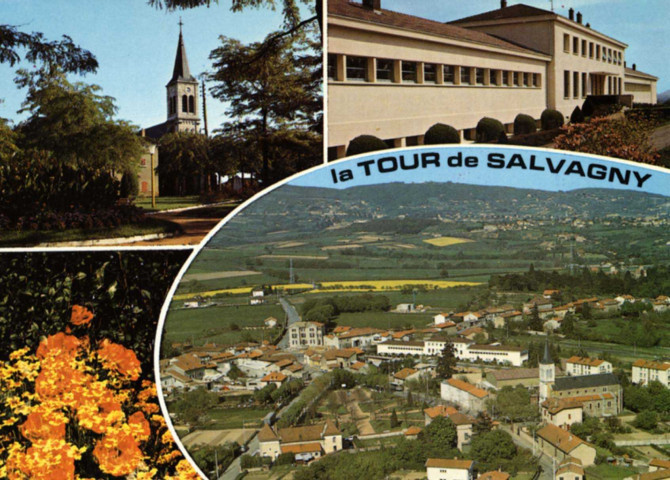 La Tour-de-Salvagny. Vues multiples en mosaïque.