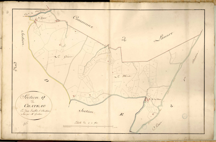 Section Q dite du Chateau de Pramenoux, feuille n°2.