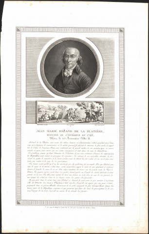 Jean-Marie Roland de La Platière (1734-1793), inspecteur des Manufactures et ministre de l'Intérieur.