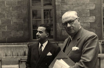 De gauche à droite : M. CAUSERET, Armand HAOUR.