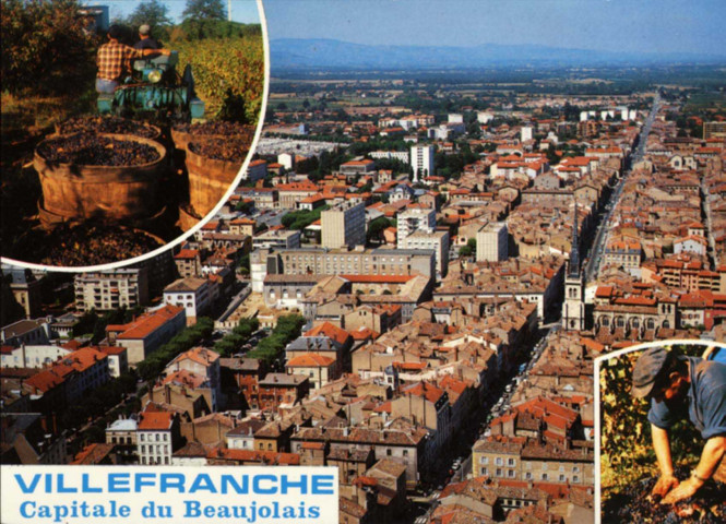 Villefranche-sur-Saône. Capital du Beaujolais. Vues multiples en mosaïque.