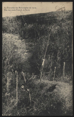 La tranchée des baïonnettes en 1919.