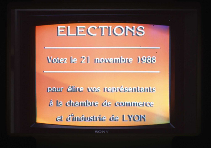 Film promotionnel pour les élections consulaires du 21 novembre 1988.