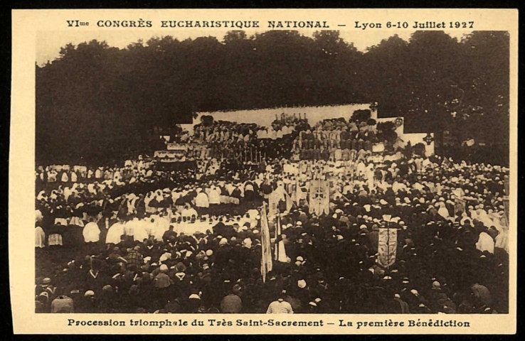 Procession triomphale du Très-Saint-Sacrement - La première Bénédiction.
