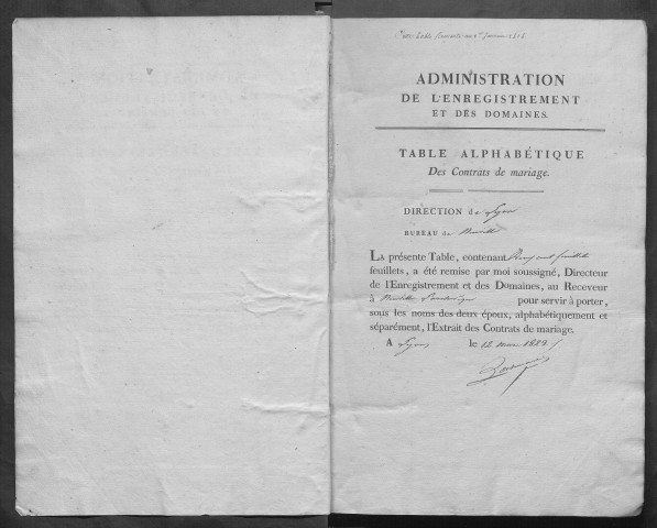 Janvier 1818-août 1828 (volume 1).