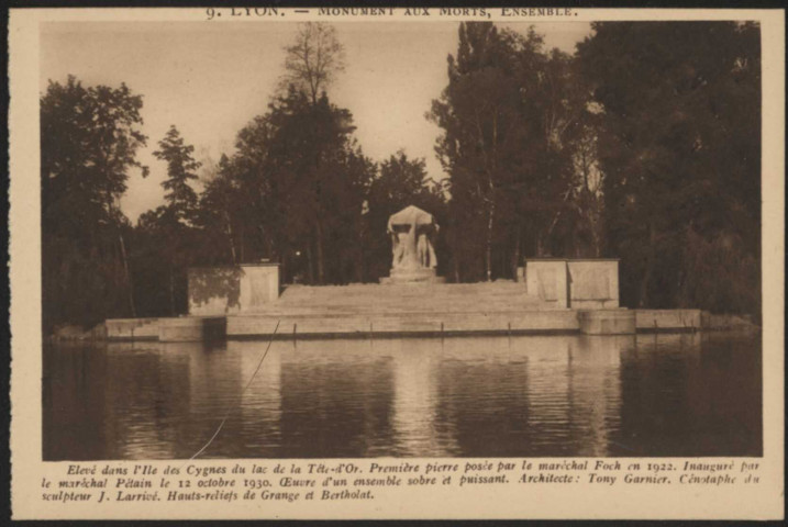 Lyon. Parc de la Tête d'Or, monument aux morts.