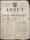 Arrêt de la cour prévôtale du 28 juillet 1817.
