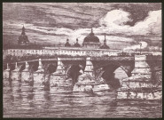 Lyon du passé. Le pont de la Guillotière en 1895.
