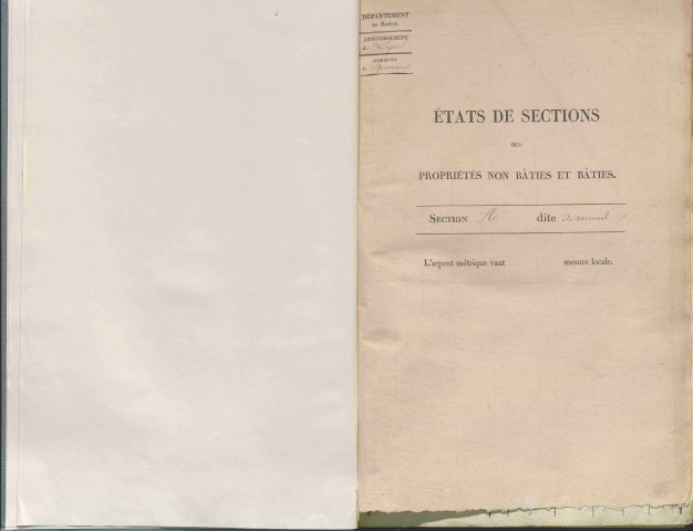 État de sections.