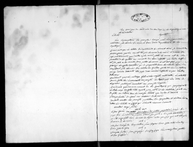 Enregistrement des lois et décrets (brumaire-frimaire an II).