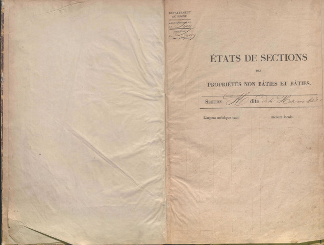Section H dite des Halles aux Blés (24 octobre 1836).