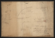 Plan géométral des immeubles dépendant de la succession de défunte Marguerite Parc, épouse de Jacques Duperray (septembre 1827).