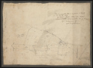 Plan d'une propriété de Catherin Clair Richard, lieu-dit Melin (juillet 1837).