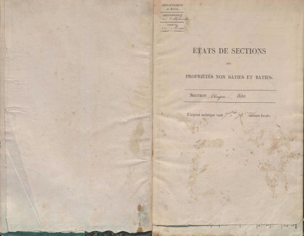 État de sections.