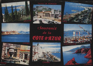 Souvenir de la Côte d'Azur. Vues multiples en mosaïque.