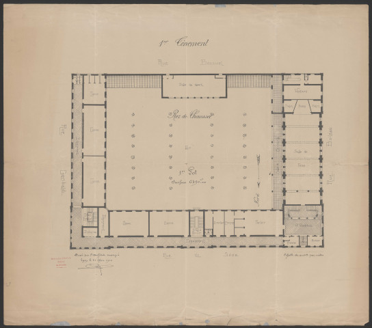 1er tènement. Rez-de-chaussée.