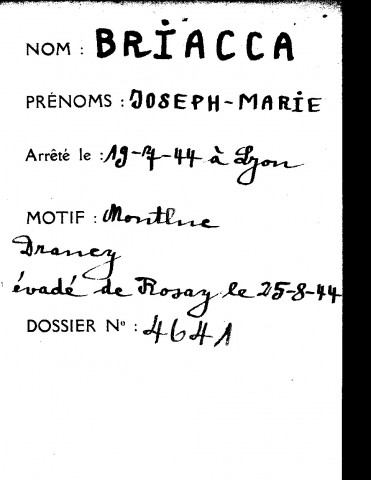 BRIACCA Joseph Marie