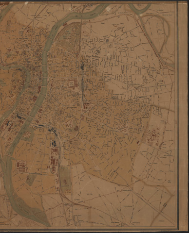 Plan de la ville de Lyon édité par le service municipal de la voirie.
