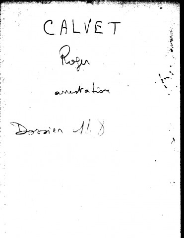CALVET Roger