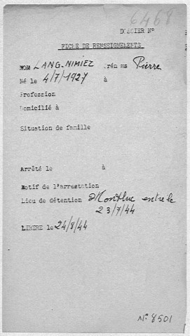 LANG-NIMIEZ/LANG-NIMIER Pierre