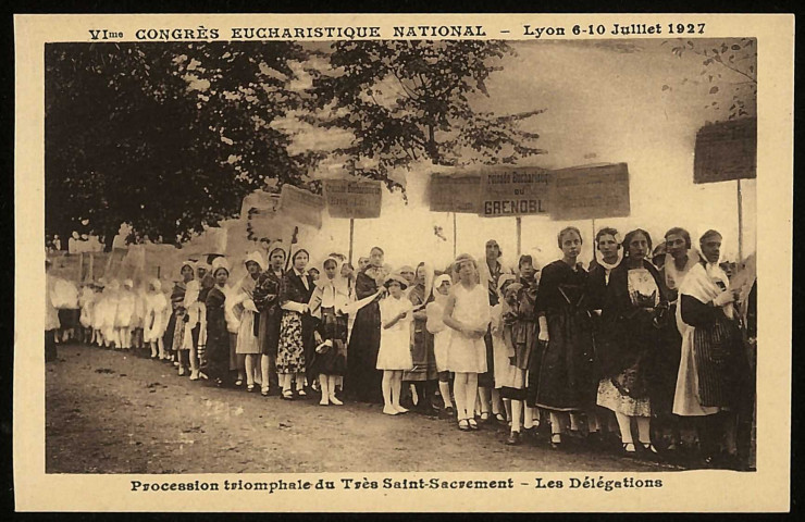 Procession triomphale du Très-Saint-Sacrement - Les délégations.