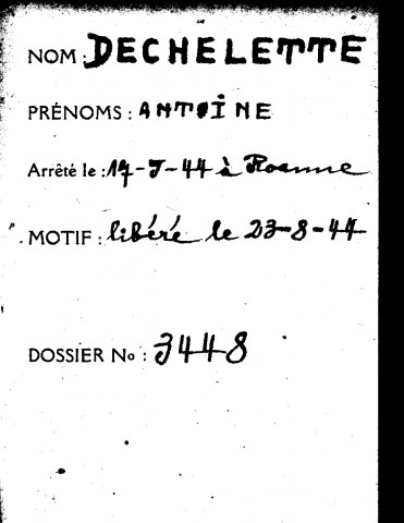 DECHELETTE Antoine