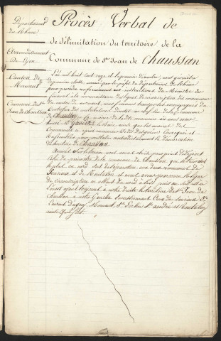 Chaussan, 1er décembre 1811.