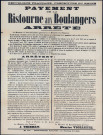 Payement de la ristourne aux boulangers. Arrêté ministériel (21 août 1917).