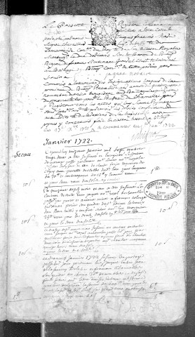 13 janvier 1722-31 janvier 1724.