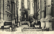 Lyon. Intérieur de la basilique de Notre-Dame de Fourvière.