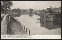 Pont de Soissons détruit par les Allemands dans leur retraite.