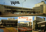 Lyon. La mairie du 8e. Vues multiples en mosaïque.