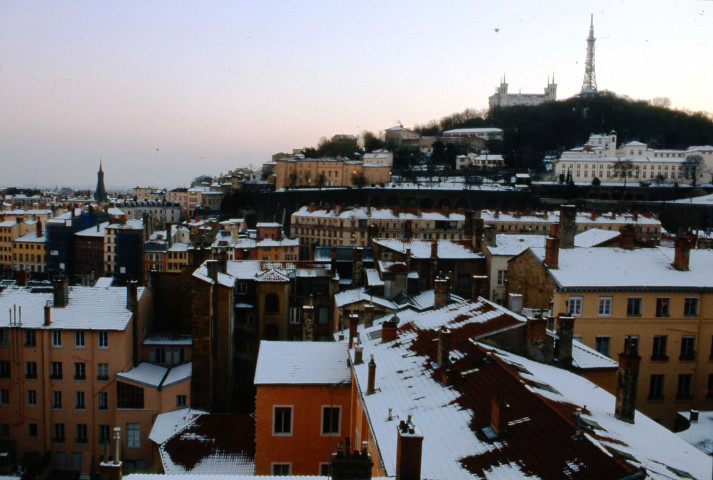 Lyon sous la neige (janvier 2003).
