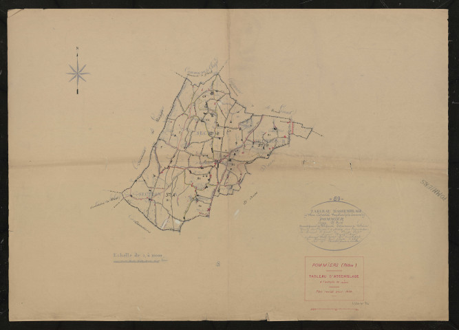 Tableau d'assemblage (TA). Plan révisé pour 1935.