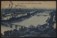 Perspective des ponts sur le Rhône.