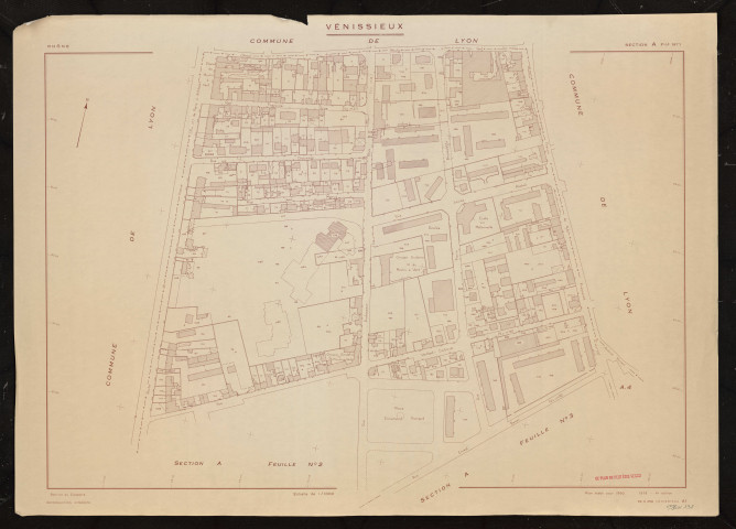 Section A feuille n°1. Plan établi pour 1950. 4e édition à jour pour 1979.