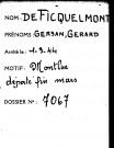 DE FICQUELMONT Gersan Gérard