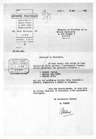 ALGAZZI / ALGAZZE Gaston et son épouse RAZON Elise