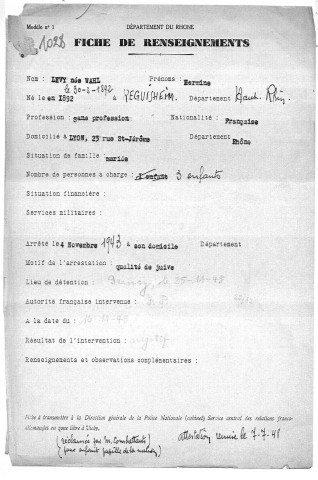 LEVY Hermine (née WAHL)