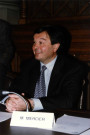 Michel Mercier assis dans l'assemblée départementale