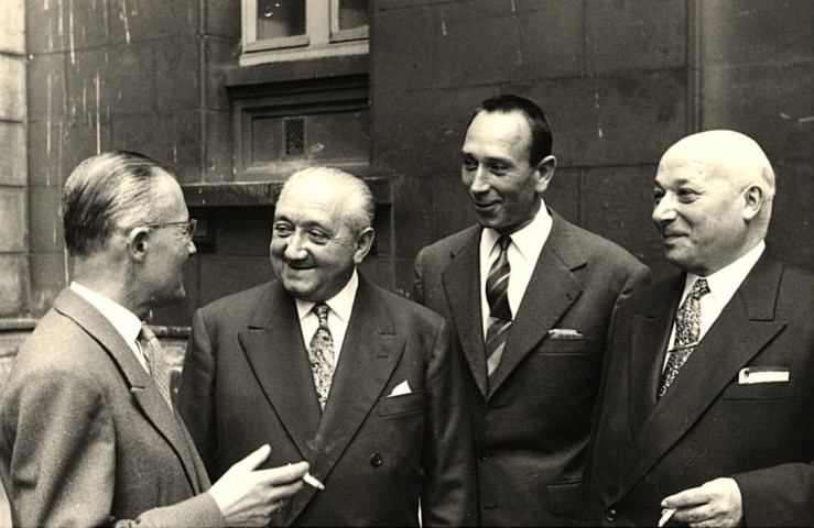 De gauche à droite : Henri COLLOMB, Charles VIANET, Pierre ROUBY, Paul DURAND.